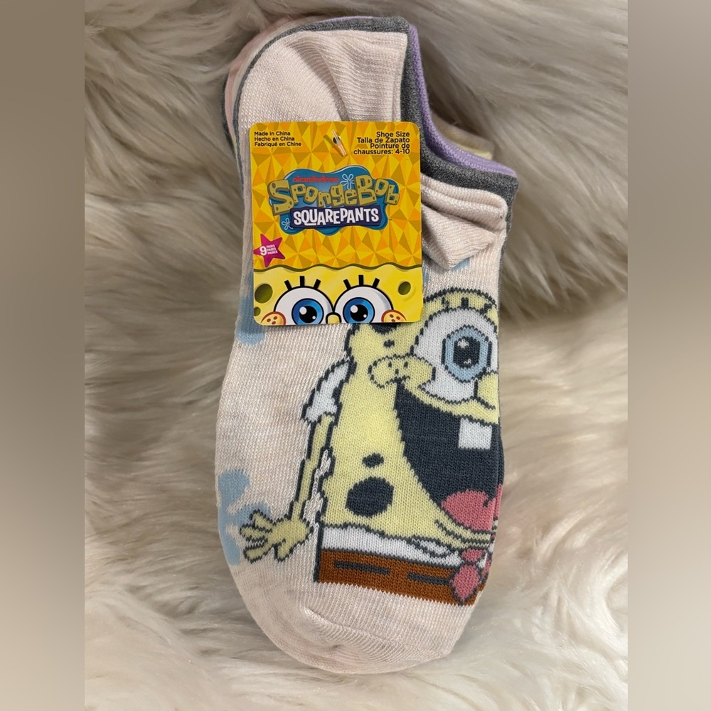 SpongeBob SquarePants 9 Pack No Show Socks